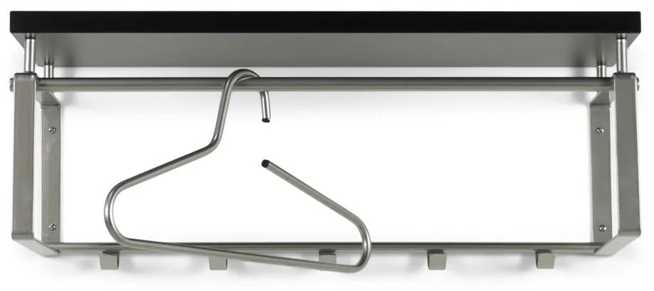 Cuier de perete argintiu cu raft din metal Rex – Spinder Design