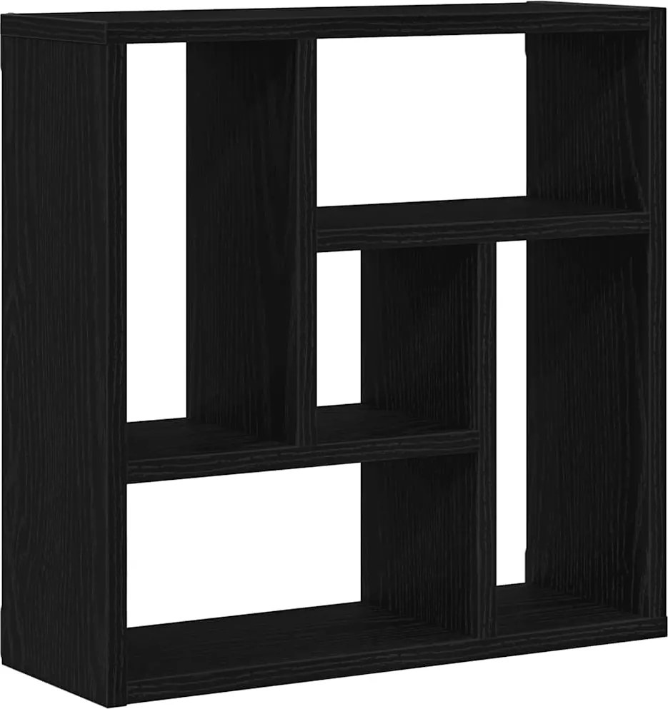 vidaXL Raft de perete Stejar negru 45x16x45 cm Lemn prelucrat