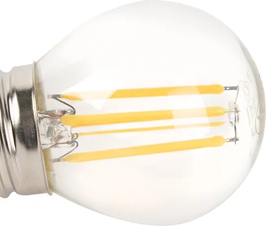 Set de 5 becuri LED cu filament cu dimmer E27 3W 250lm 2700K