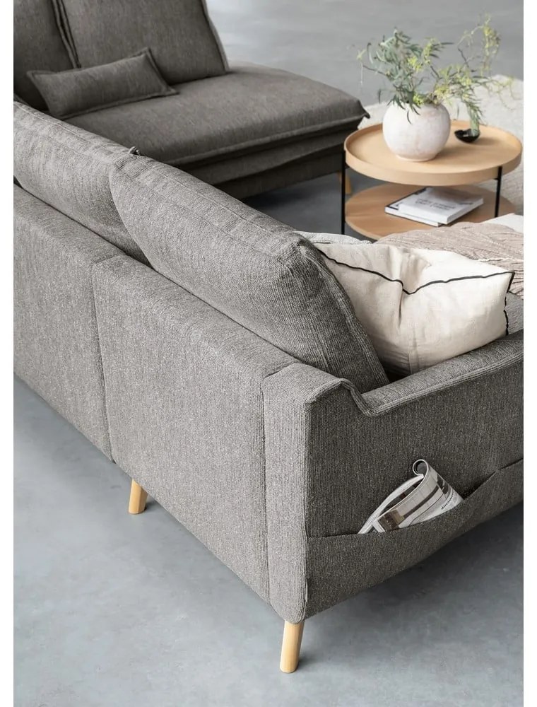 Colțar gri extensibil (cu colț pe partea dreaptă/în formă de "U") Charming Charlie – Miuform