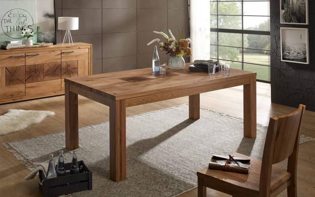 Masă lemn masiv dining Rustic Home disponibilă în trei dimensiuni - 200×100 cm