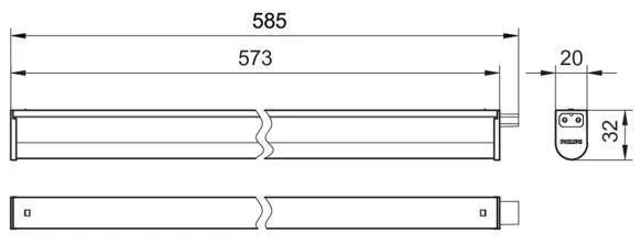 Corp de iluminat LED pentru corpuri de bucătărie Philips PROJECTLINE LED/6,5W/230V 3000/4000/6500K