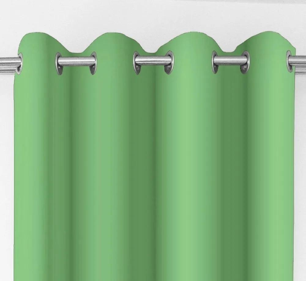 Draperii decorative monocrome pentru dormitor verde Lungime: 270 cm