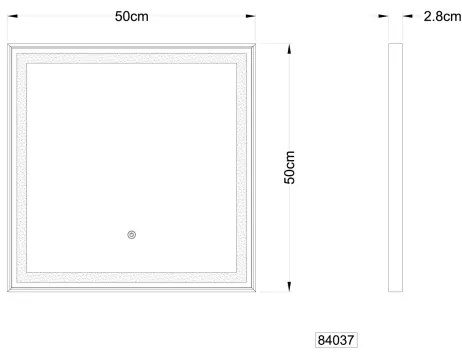 Oglindă LED dimabilă cu funcție de retroiluminare RIVAS LED/10W/230V 50x50 cm
