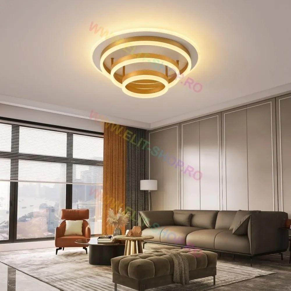Lustra LED Cu Telecomanda, Elit's Esn1710Y-GD