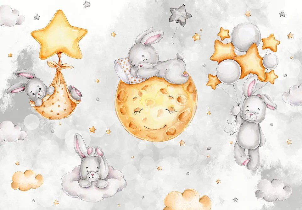 Fototapet pentru copii - Iepurasii somnorosi