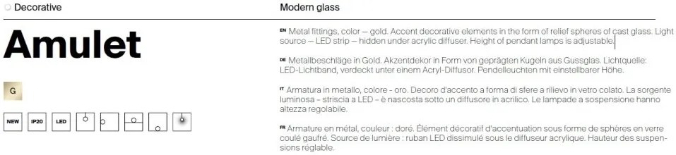 Lustra LED suspendata design decorativ Amulet