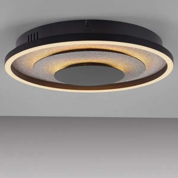 JUST LIGHT. 14409-21 - Plafonieră LED GLITTY LED/22W/230V Ø 40 cm neagră
