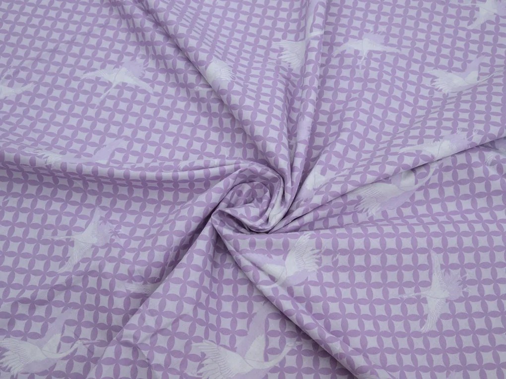 Lenjerie de pat din bumbac LILAC MEADOW mov Dimensiune lenjerie de pat: 70 x 80 cm | 140 x 200 cm
