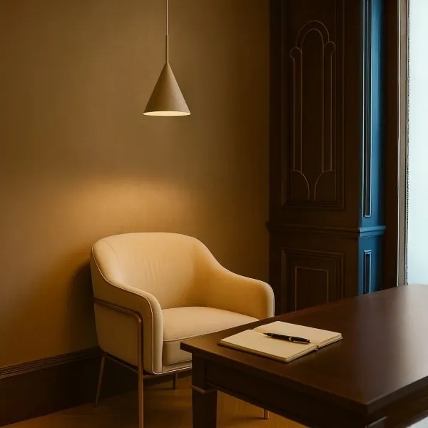 Lustră suspendată pe cablu CAPITAL 1xGX53/15W/230V diametru 17 cm taupe