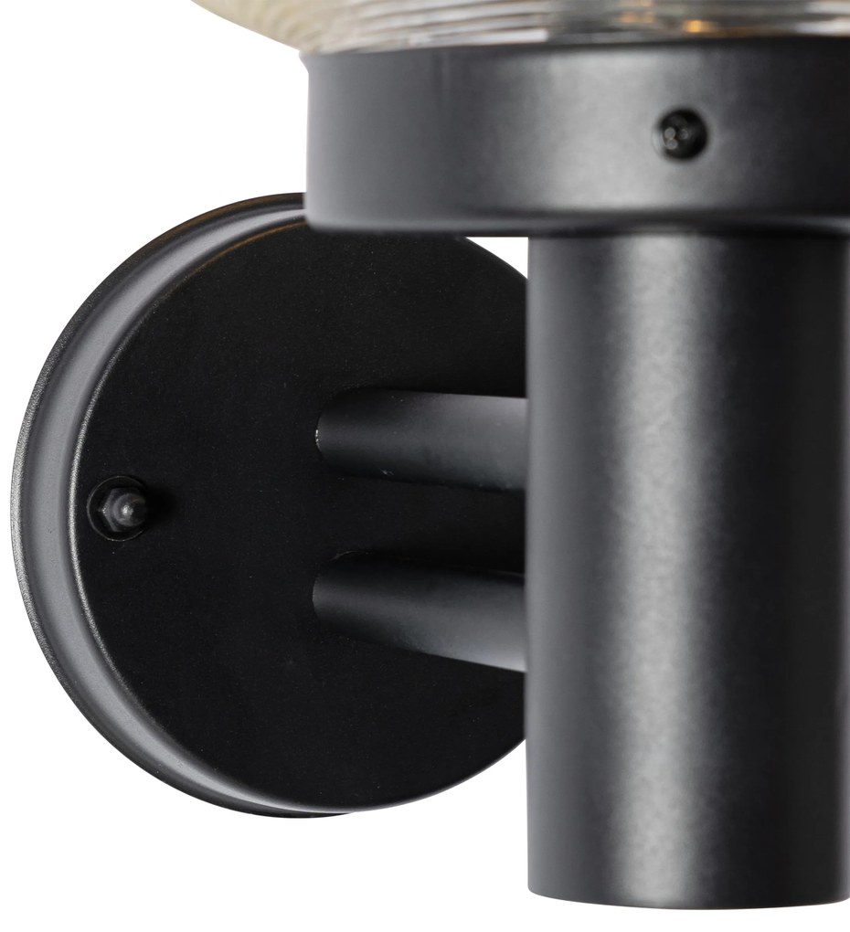 Lampă de perete exterioară modernă neagră - Elly