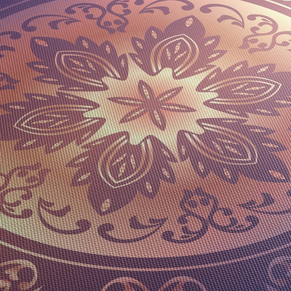 Tablou - Mandala pe gradient violet (90x60 cm)