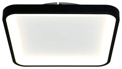 Brilagi - Plafonieră LED dimabilă FALCON SLIM, 50W, 230V, 50x50 cm, neagră + telecomandă