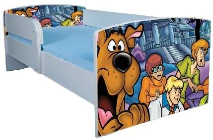 Pat copii 2-12 ani cu Scooby Doo cu saltea 160x80 inclusa, fara sertar ptv1660
