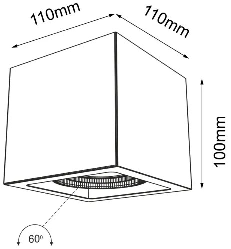 Spot AWA 1xGU10/15W/230V negru Shilo 1135