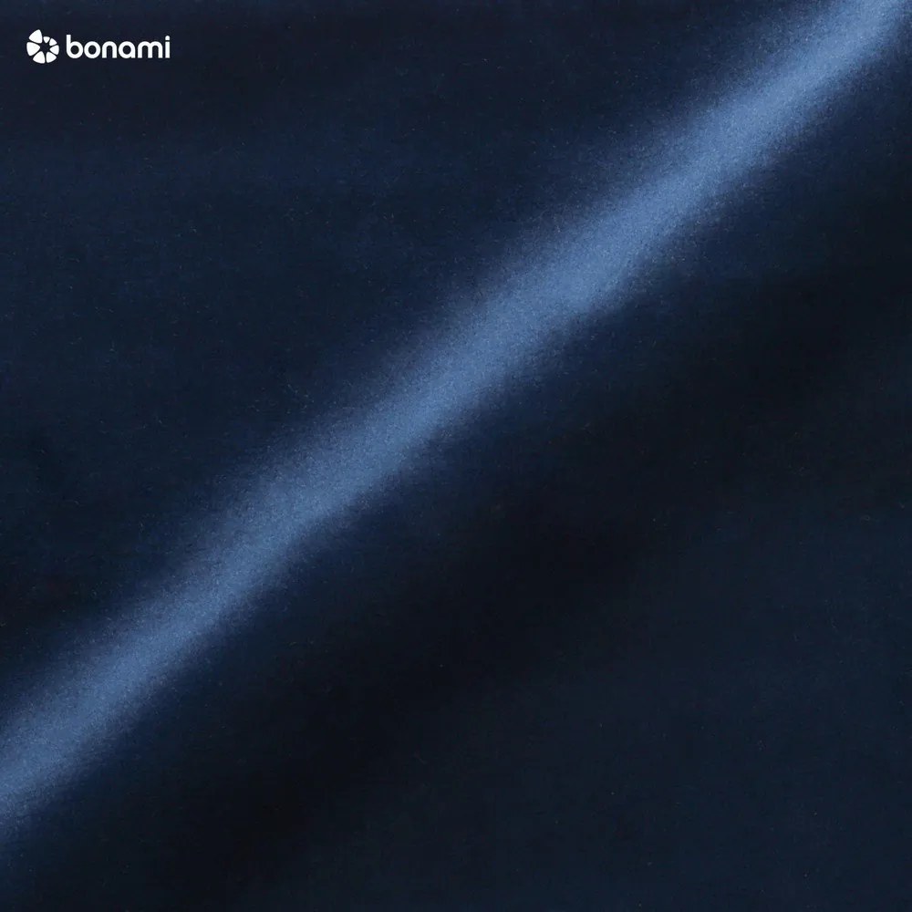 Colțar albastru cu tapițerie din catifea (cu șezlong pe partea dreaptă) Jodie - Micadoni Home