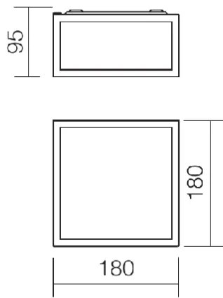 Redo 01-1236 EGO – plafonieră LED pentru baie, 12W/230V, IP44, crom lucios