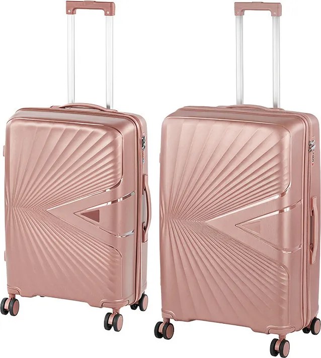 TraveLux Endure IV set valiză rulantă aur roz