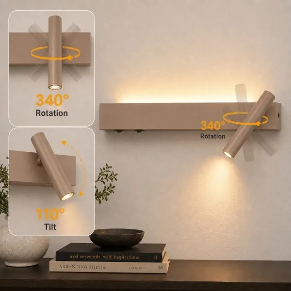 Brilagi - Aplică de perete tip spot ARLIX LED/3W/230V + LED/7W bej CRI 90