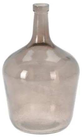 Vas Ophelia din sticla reciclata, maro, 13x25 cm