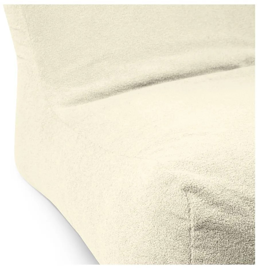 Fotoliu bean bag crem cu tapițerie din țesătură bouclé Lounge 100 – SLOWDOWN
