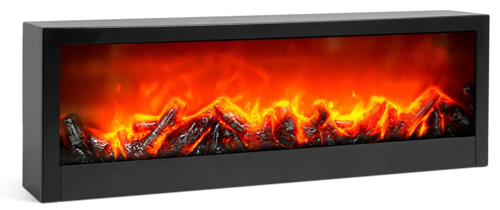 Semineu cu efect de flacari LED - baterie USB - 60 x 10 x 20 cm