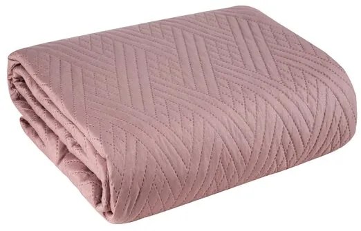 Cuvertură de pat modernă roz cu model geometric