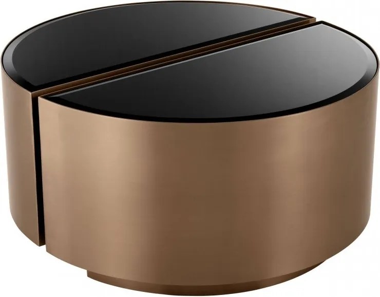 Set 2 masute laterale design elegant LUX Astra, cupru-negru 113933 HZ