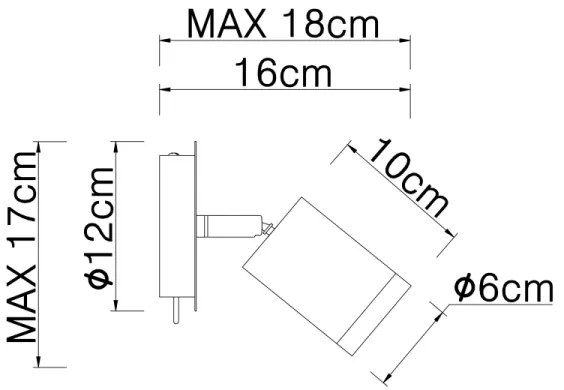 Spot de perete JOSEBA 1xE27/60W/230V Globo 54032-1B