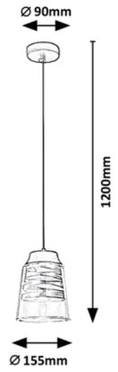 Lustră pe cablu Rabalux 1xE27/60W/230V