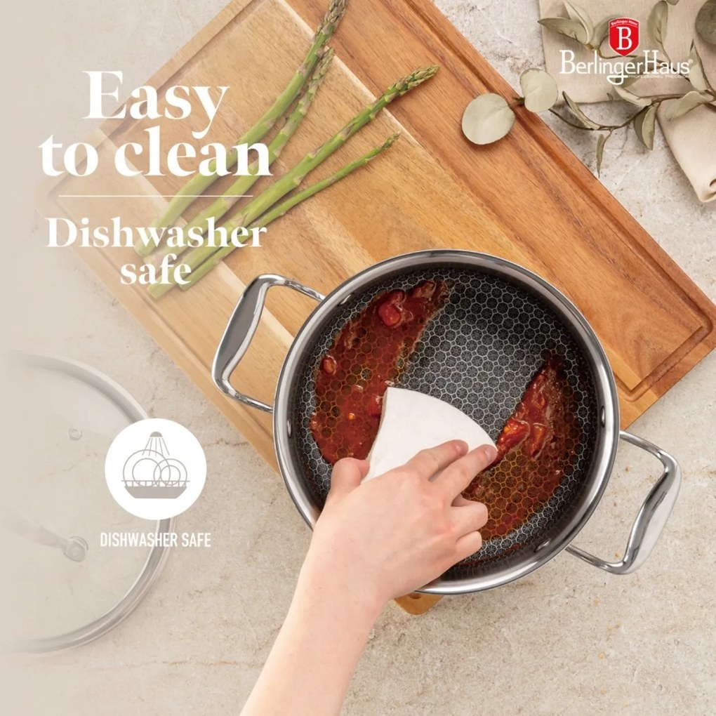 Set oale si tigai inox 6 piese Eternal Berlinger Haus BH8517, compatibile inductie si cuptor