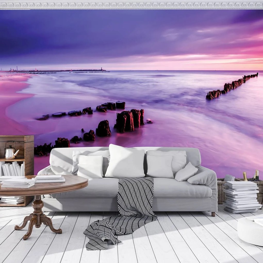 Fototapet - Malul mării - violet (152,5x104 cm)