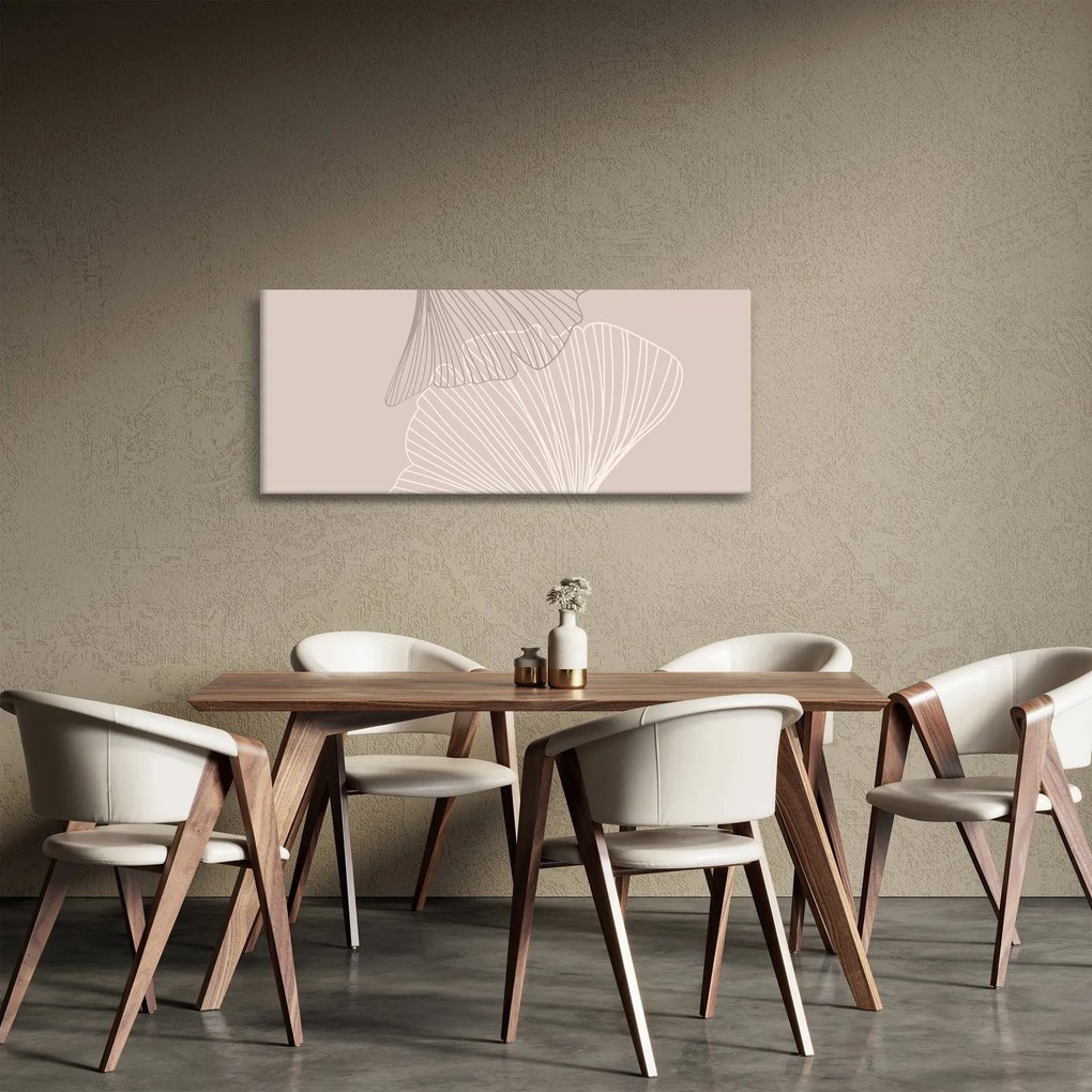 Tablou - Frunze bej N⁰2 (120x50 cm)