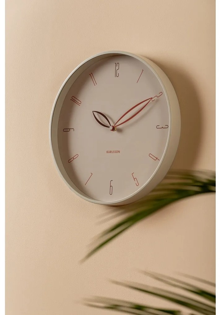 Karlsson 6012WG design ceas de perete bej, diametru 40 cm