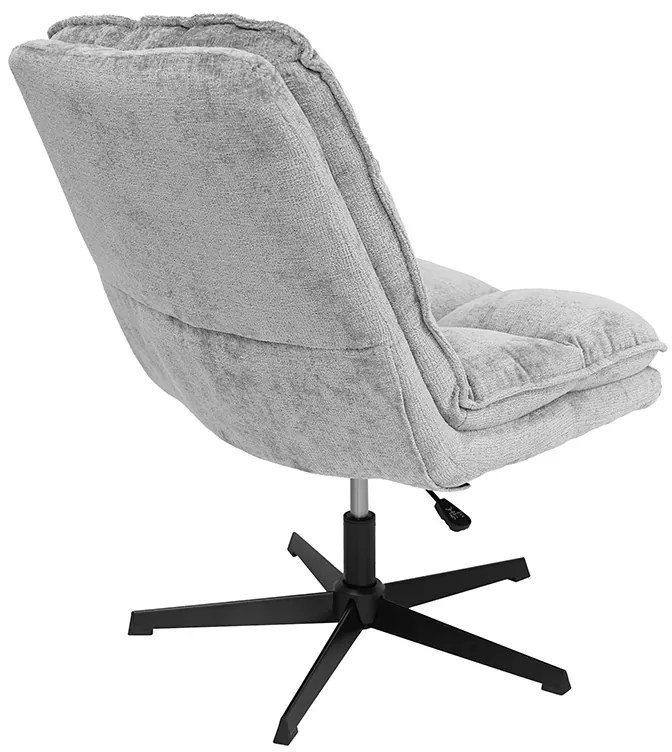 Fotoliu rotativ relaxant KATANIA cu taburet, gri deschis