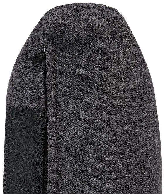 Pat matrimonial 160 cm MELIA (polyester) (gri închis) (cu somieră). 1023471