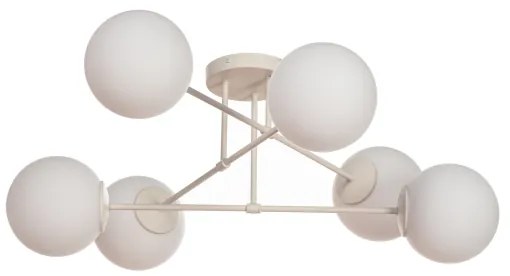 Lustră aplicată MOON, 6xE27/15W/230V, crem