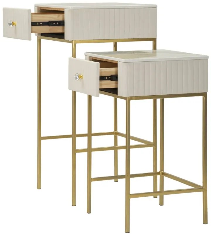 Mauro Ferretti Set De 2 Masute Inalte Cm Ø 45X90-40X68 | Aosom Romania
