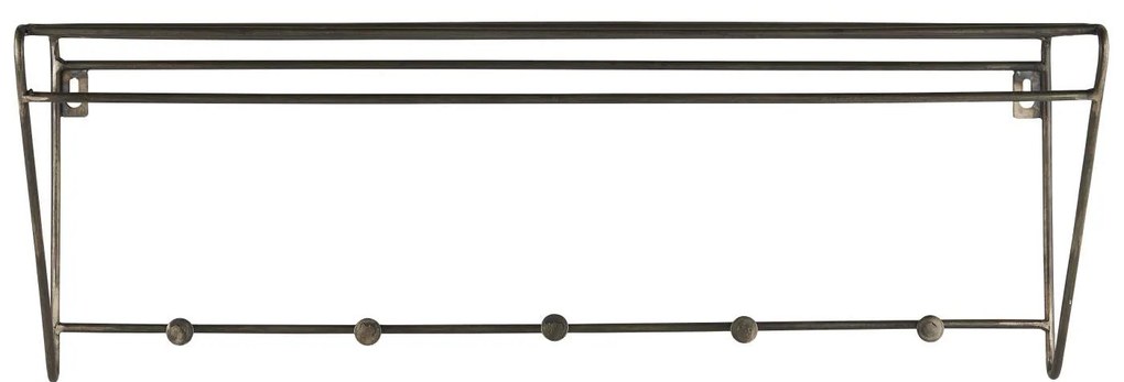 IB Laursen Polita de metal cu 5 carlige BROOKLYN 19x63cm