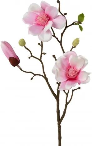 Fir floare artificiala, Magnolia Roz, H43 cm