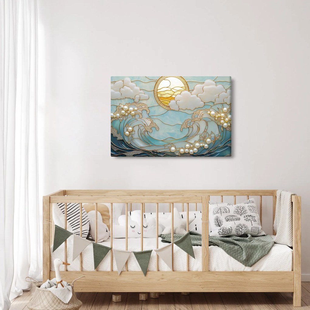Tablou - Perle 3D în Ocean (90x60 cm)