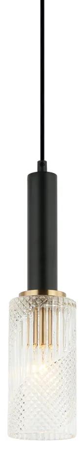 Pendul modern negru cu sticla transparenta Pearl