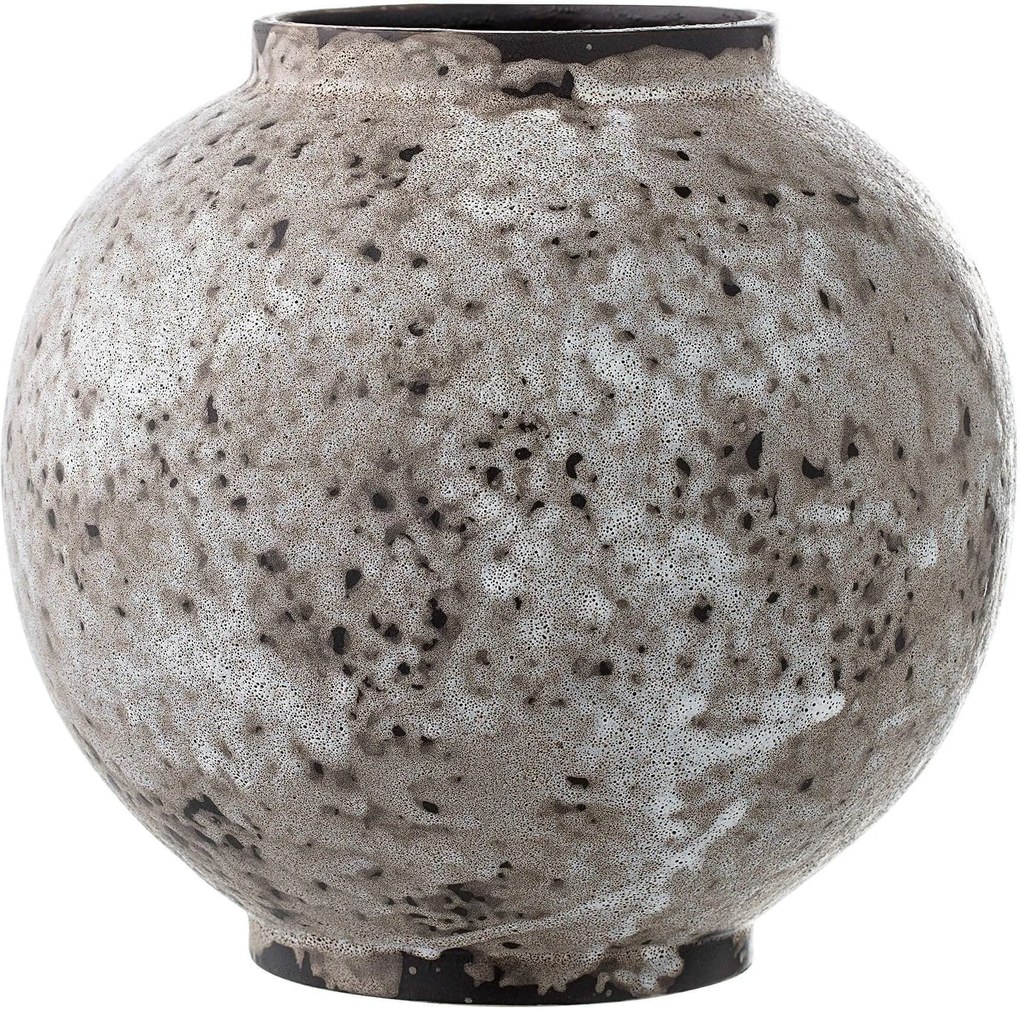 Vaza Rotunda Gri din Ceramica - Ceramica Gri Diametru(18cm) x Inaltime(17.5cm)