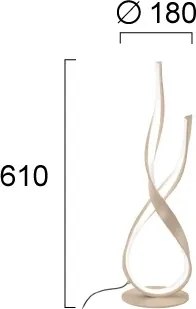 Lampă de birou LED RIBBON LED/21W/230V bej