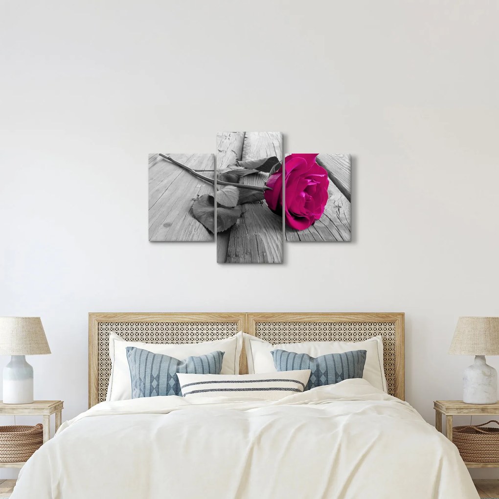 Tablou - Trandafir roz (90x60 cm)
