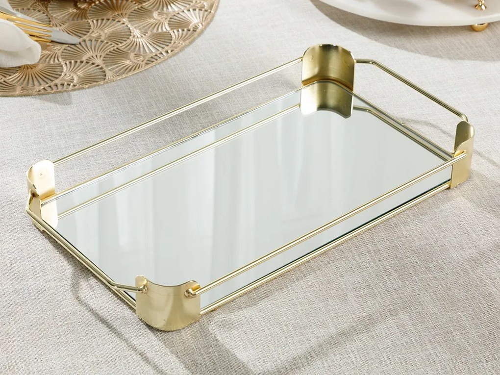 Strălucire  metal  tavă Transparent