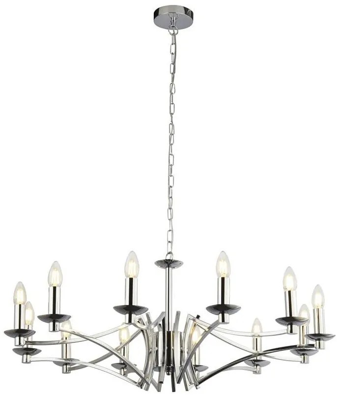 Candelabru clasic cu 12 brate stil elegant Ascot crom