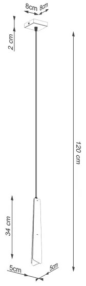 Lustră pe cablu Sollux SL.1397 PRYSM 1xG9/8W/230V alb