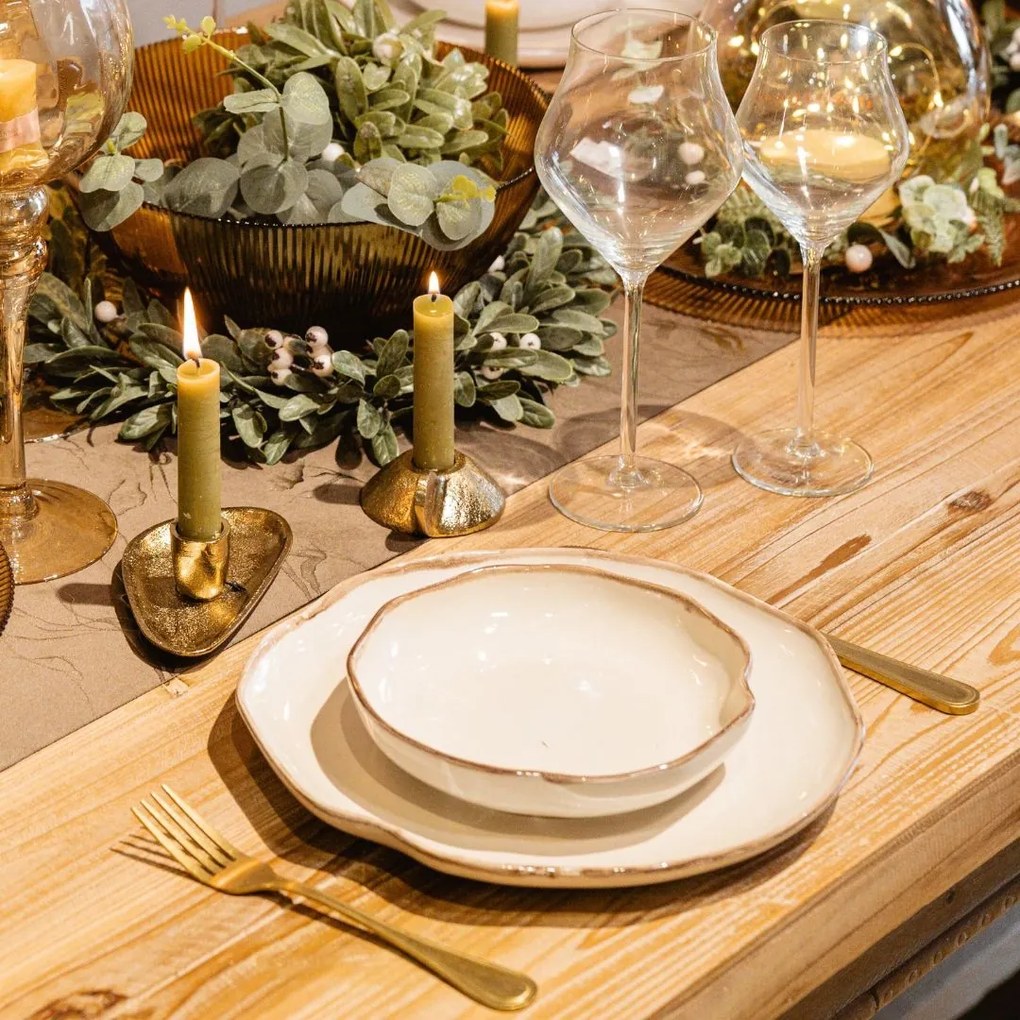 Set 16 tacamuri Antique Gold, auriu mat