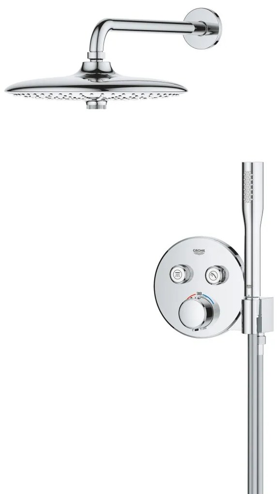 Grohe Precision Smartcontrol set de dus ascuns cu termostat da crom 34878000